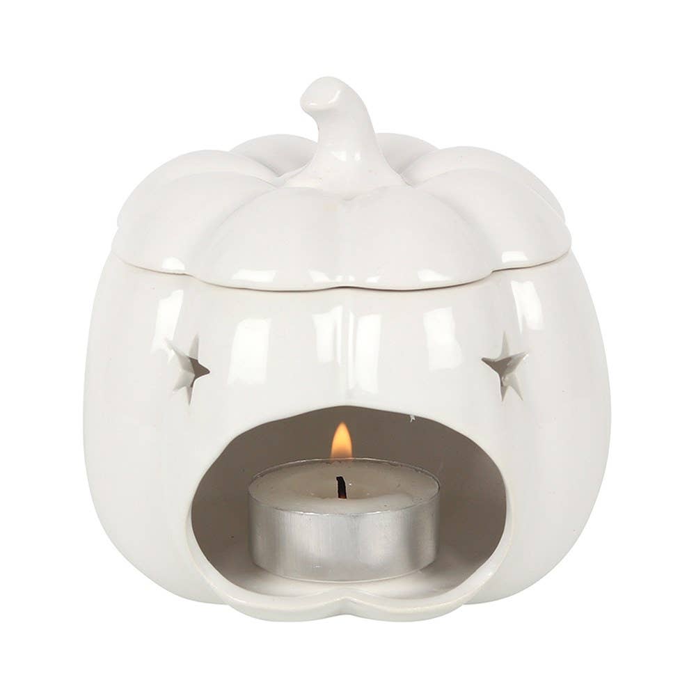 Brûleur d’huile citrouille blanche d’automne et d’Halloween Something Different Wholesale