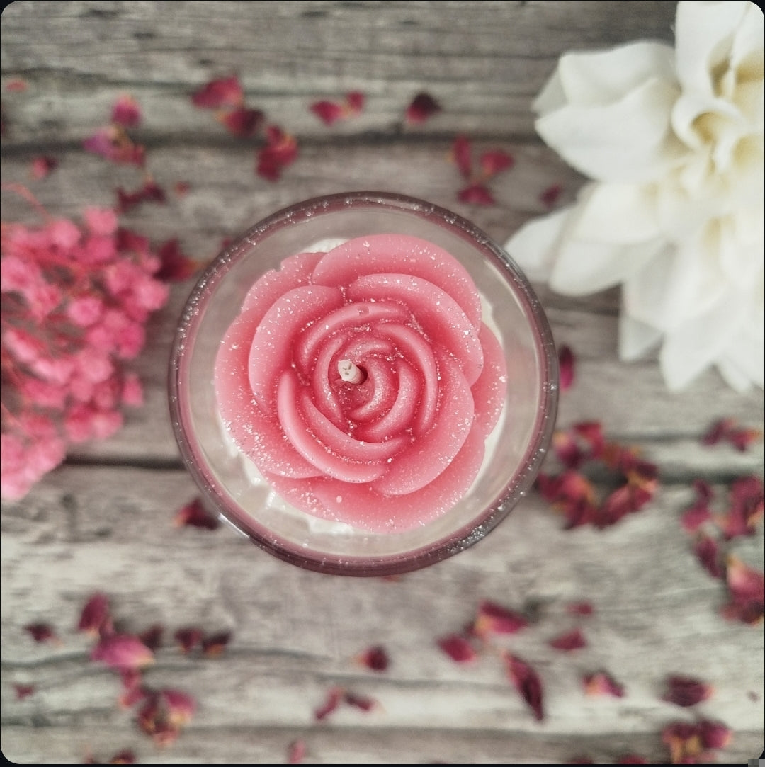 Bougie Rose Éternelle - Personnalisable Candelas d'Yssi