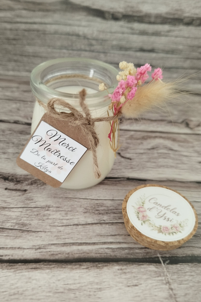 Bougie Merci personnalisée Candelas d'Yssi